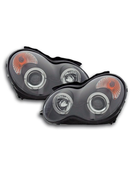 Kit fari Mercedes Classe C tipo W203 00-07 nero per guida a destra