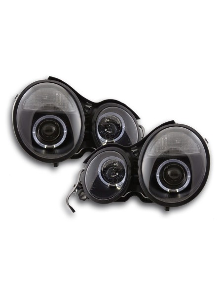 Faro Angel Eyes Mercedes Classe E tipo W210 95-98 nero