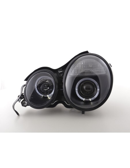 Faro Angel Eyes Mercedes Classe E tipo W210 95-98 nero