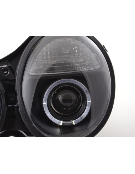 Faro Angel Eyes Mercedes Classe E tipo W210 95-98 nero