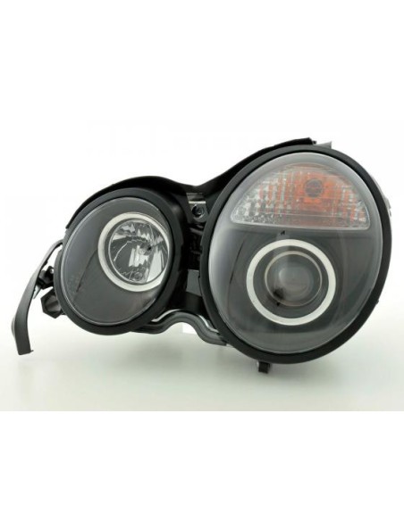 Set faro Mercedes Classe E tipo W210 95-98 nero per guida a destra