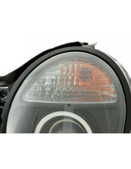Set faro Mercedes Classe E tipo W210 95-98 nero per guida a destra