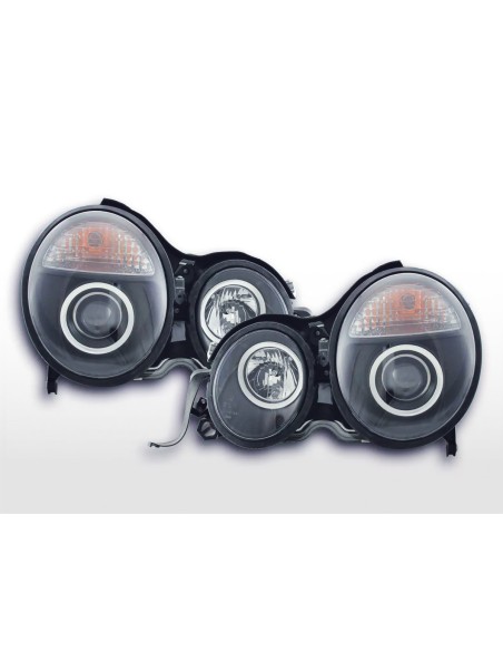 Set faro Mercedes Classe E tipo W210 99-01 nero