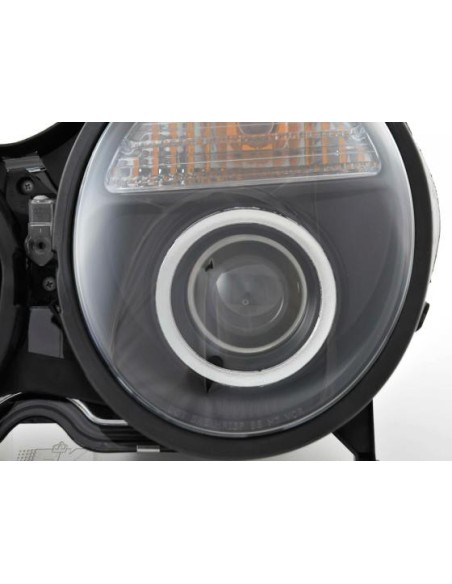 Set faro Mercedes Classe E tipo W210 99-01 nero per guida a destra