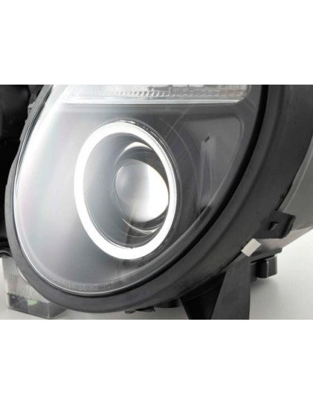 Set faro Mercedes Classe E tipo W210 99-01 nero per guida a destra