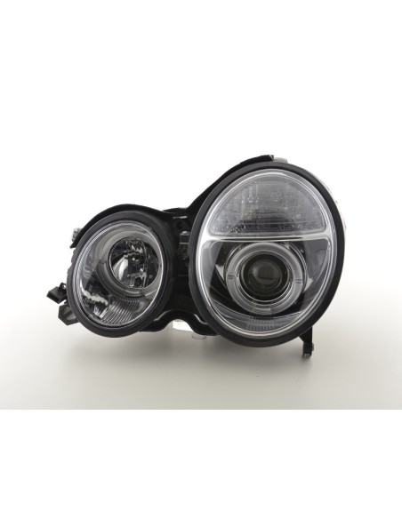 Faro Angel Eyes Mercedes Classe E tipo W210 99-01 cromato per guida a destra