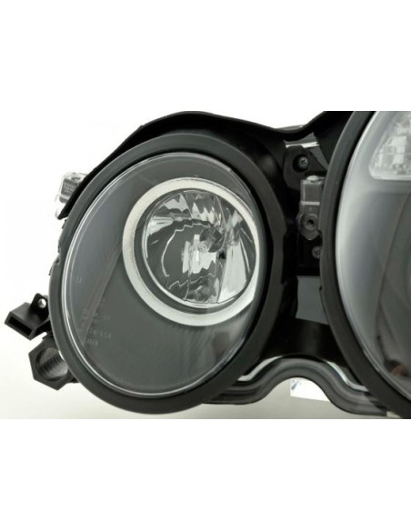 Set faro Mercedes Classe E tipo W210 99-01 nero per guida a destra