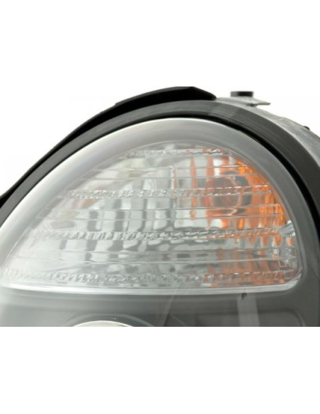 Set faro Mercedes Classe E tipo W210 99-01 nero per guida a destra