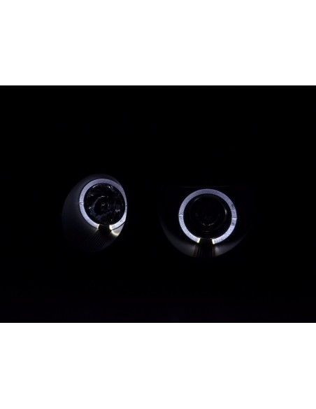 Faro Angel Eyes Mercedes Classe E tipo W210 99-01 nero per guida a destra