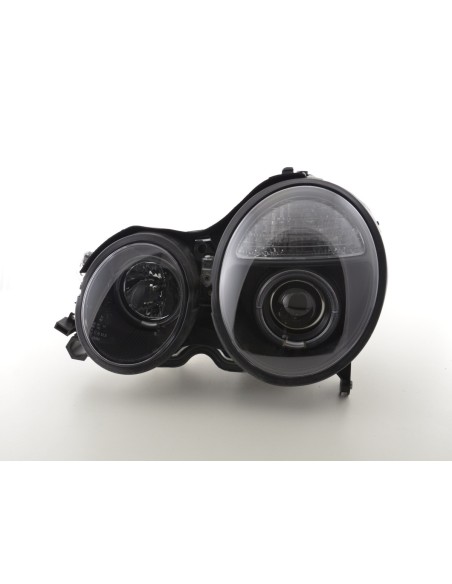 Faro Angel Eyes Mercedes Classe E tipo W210 99-01 nero per guida a destra