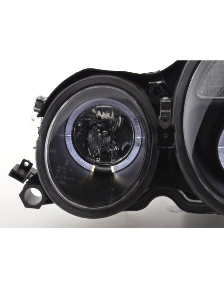 Faro Angel Eyes Mercedes Classe E tipo W210 99-01 nero per guida a destra