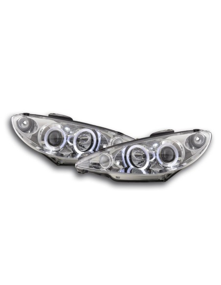 Set faro Peugeot 206 tipo S16 99-02-05 cromato