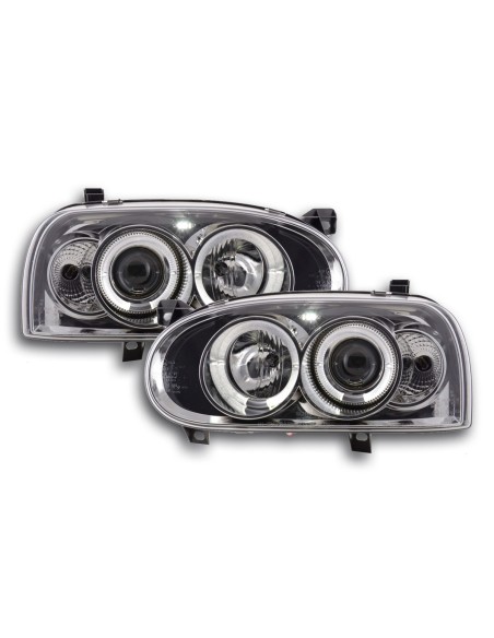 Set fari VW Golf 3 tipo 1HXO 1 EXO 91-97 cromato