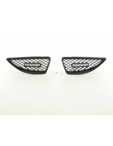 Griglia sportiva con luce di posizione griglia anteriore Renault Megane 99-02 nera
