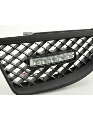 Griglia sportiva con luce di posizione griglia anteriore Renault Megane 99-02 nera