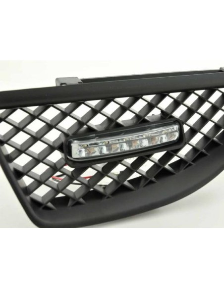 Griglia sportiva con luce di posizione griglia anteriore Renault Megane 99-02 nera