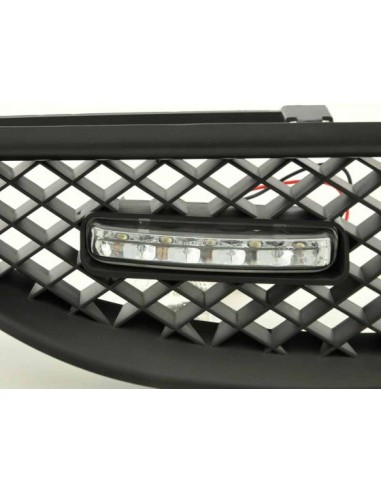 Griglia sportiva con luce di posizione griglia anteriore Renault Megane 99-02 nera