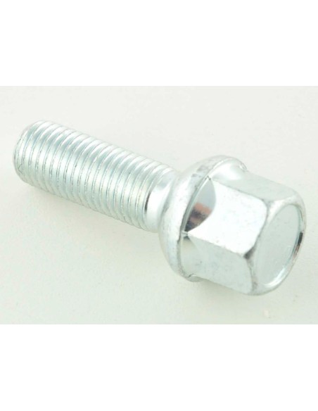 Bullone ruota singola, lunghezza albero 21 mm, collare sferico, argento M12x1,5