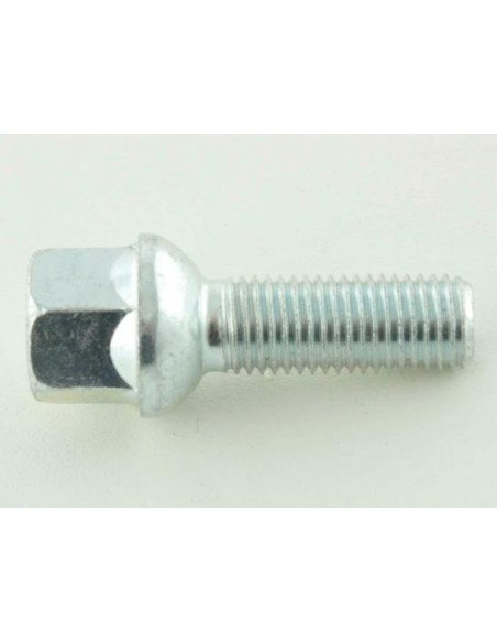 Bullone ruota singola, lunghezza albero 21 mm, collare sferico, argento M12x1,5