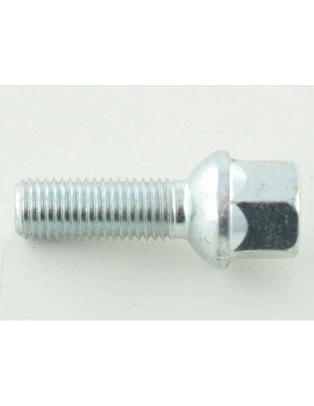 Bullone ruota singola, lunghezza albero 21 mm, collare sferico, argento M12x1,5