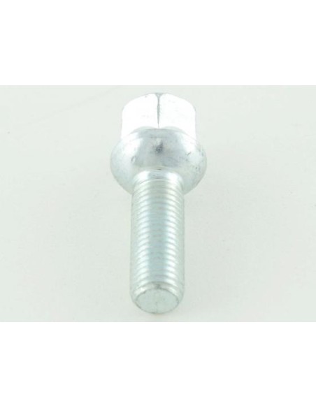 Bullone ruota singola, lunghezza albero 21 mm, collare sferico, argento M12x1,5