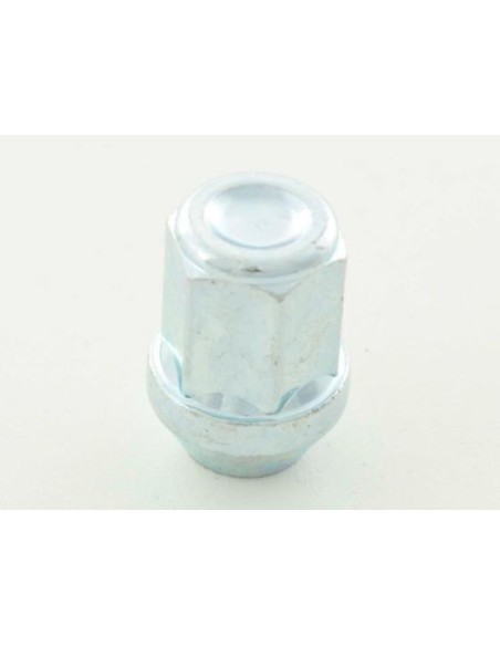 Set dado ruota (8 pezzi) Lunghezza 23mm collare conico M14X1,5 argento