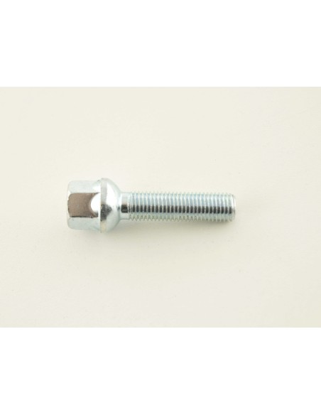 Bullone ruota singola, lunghezza albero 45 mm, collare sferico, argento M12x1,5