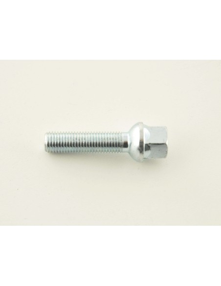 Bullone ruota singola, lunghezza albero 45 mm, collare sferico, argento M12x1,5