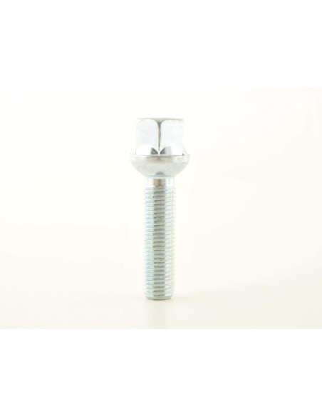 Bullone ruota singola, lunghezza albero 45 mm, collare sferico, argento M12x1,5