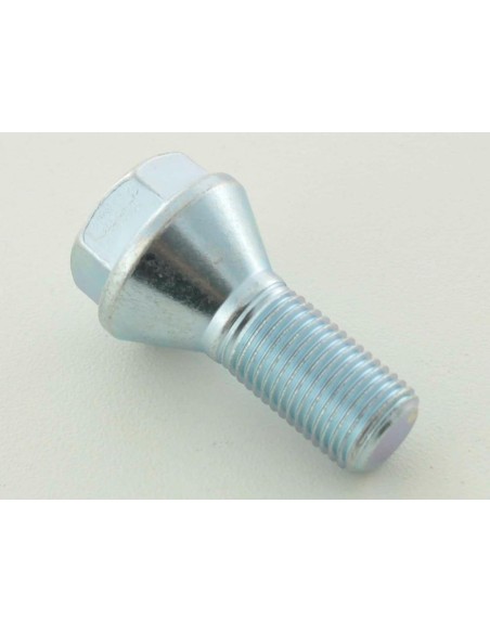 Bullone ruota collare conico lunghezza filettatura 21 mm M12x1,25 argento