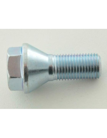 Bullone ruota collare conico lunghezza filettatura 21 mm M12x1,25 argento