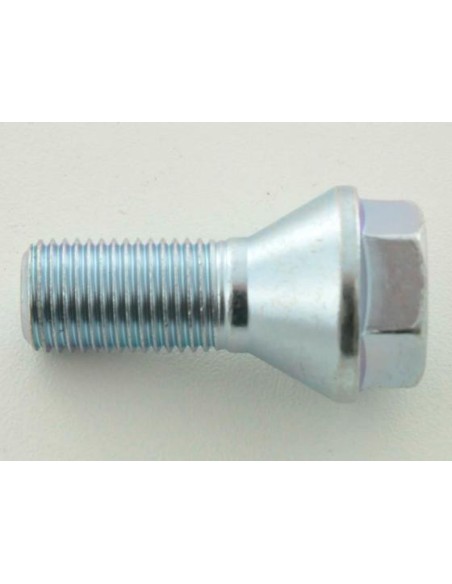 Bullone ruota collare conico lunghezza filettatura 21 mm M12x1,25 argento