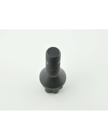 Bullone ruota singola, lunghezza albero 28 mm, collare conico nero M12x1,5