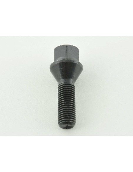 Bullone ruota singola, lunghezza albero 45 mm, collare conico, nero M12x1,5