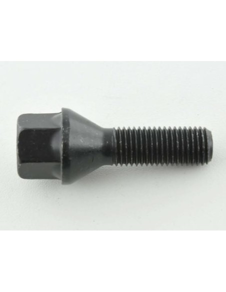 Bullone ruota singola, lunghezza albero 45 mm, collare conico, nero M12x1,5