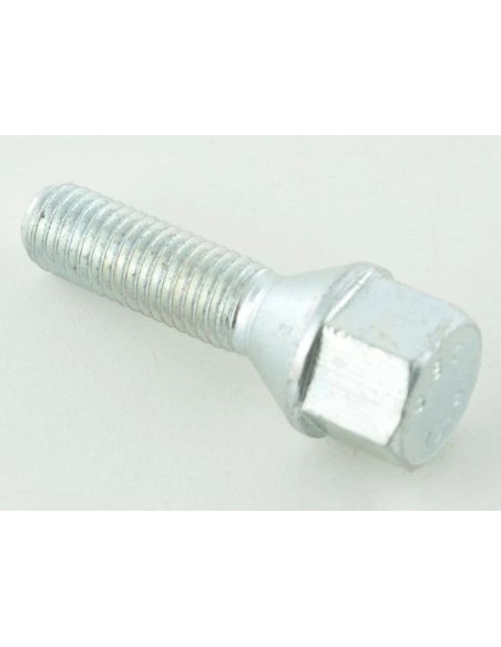 Set bulloni ruota (8 pz.) Collare conico lunghezza albero 60mm M12x1,5 argento