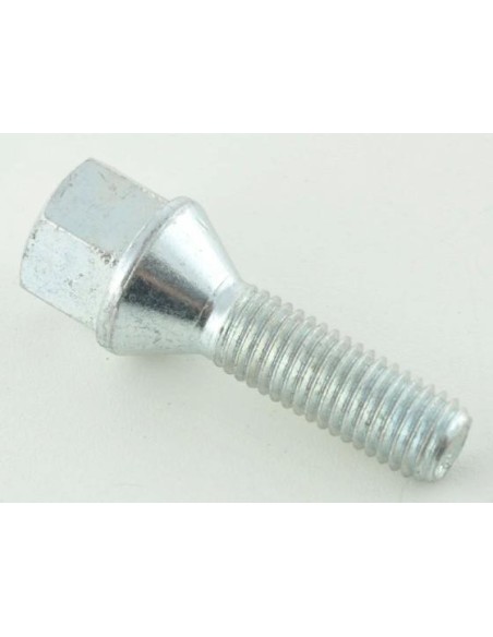 Set bulloni ruota (8 pz.) Collare conico lunghezza albero 60mm M12x1,5 argento