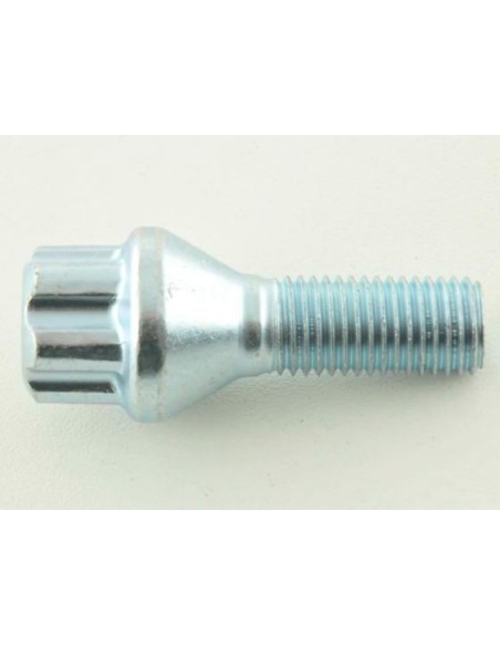 Set di bulloni per ruote (10 pezzi), collare conico, lunghezza albero 42 mm M12x1,25 argento