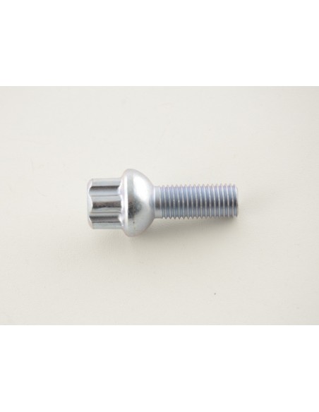 Set bulloni ruota (10 pz.) Lunghezza albero 29mm collare sferico argento M12x1,5