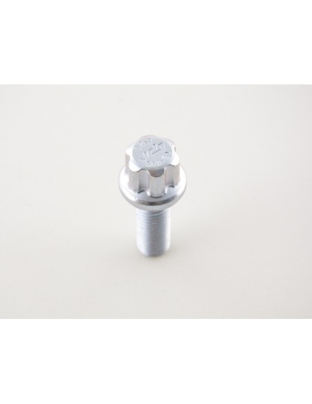 Set bulloni ruota (10 pz.) Lunghezza albero 29mm collare sferico argento M12x1,5