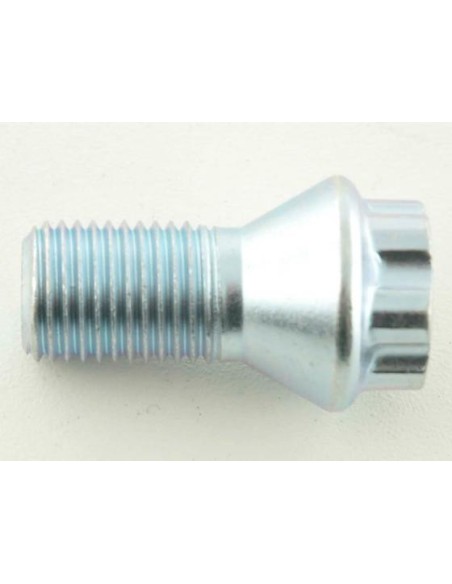 Set di bulloni per ruote (10 pezzi) lunghezza albero 21 mm, collare conico argento M14x1,5