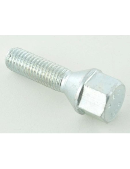 Set bulloni ruota (10 pezzi), collare conico, lunghezza albero 50mm, M12x1,25 argento