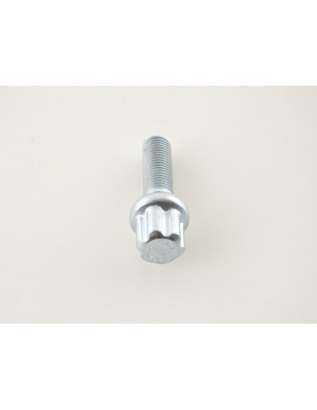 Set bulloni ruota (10 pz.) Lunghezza albero 35mm collare sferico argento M12x1,5
