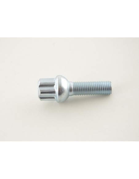 Set bulloni ruota (10 pz.) Lunghezza albero 35mm collare sferico argento M12x1,5