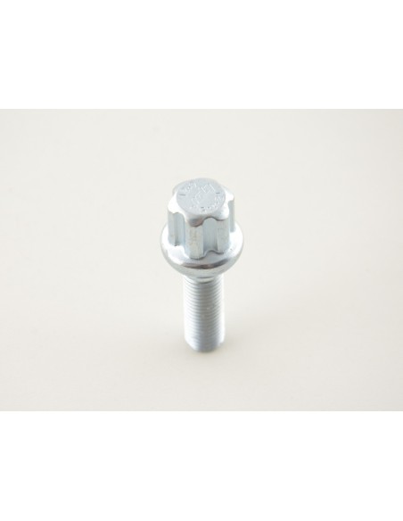 Set bulloni ruota (10 pz.) Lunghezza albero 35mm collare sferico argento M12x1,5