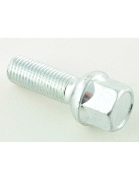 Set bulloni ruota (8 pz.) Lunghezza albero 35mm collare sferico argento M12x1,5
