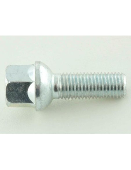 Set bulloni ruota (8 pz.) Lunghezza albero 35mm collare sferico argento M12x1,5
