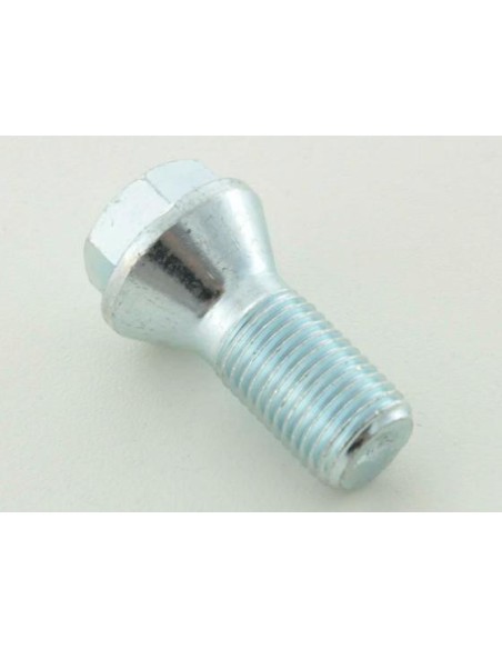 Set di bulloni per ruote (10 pezzi) lunghezza albero 26mm, collare conico, testa corta, argento M14x1,5