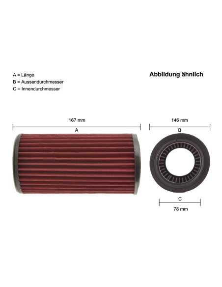Filtro di ricambio filtro aria sportivo Audi A6 (4F) dal 02.2004