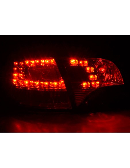 Fanali posteriori a LED set Audi A4 Avant tipo 8E 04-08 rosso / trasparente